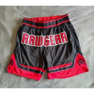 Rawgear Shorts Men's Boxing MMA Logo Size Large Red / Black Read